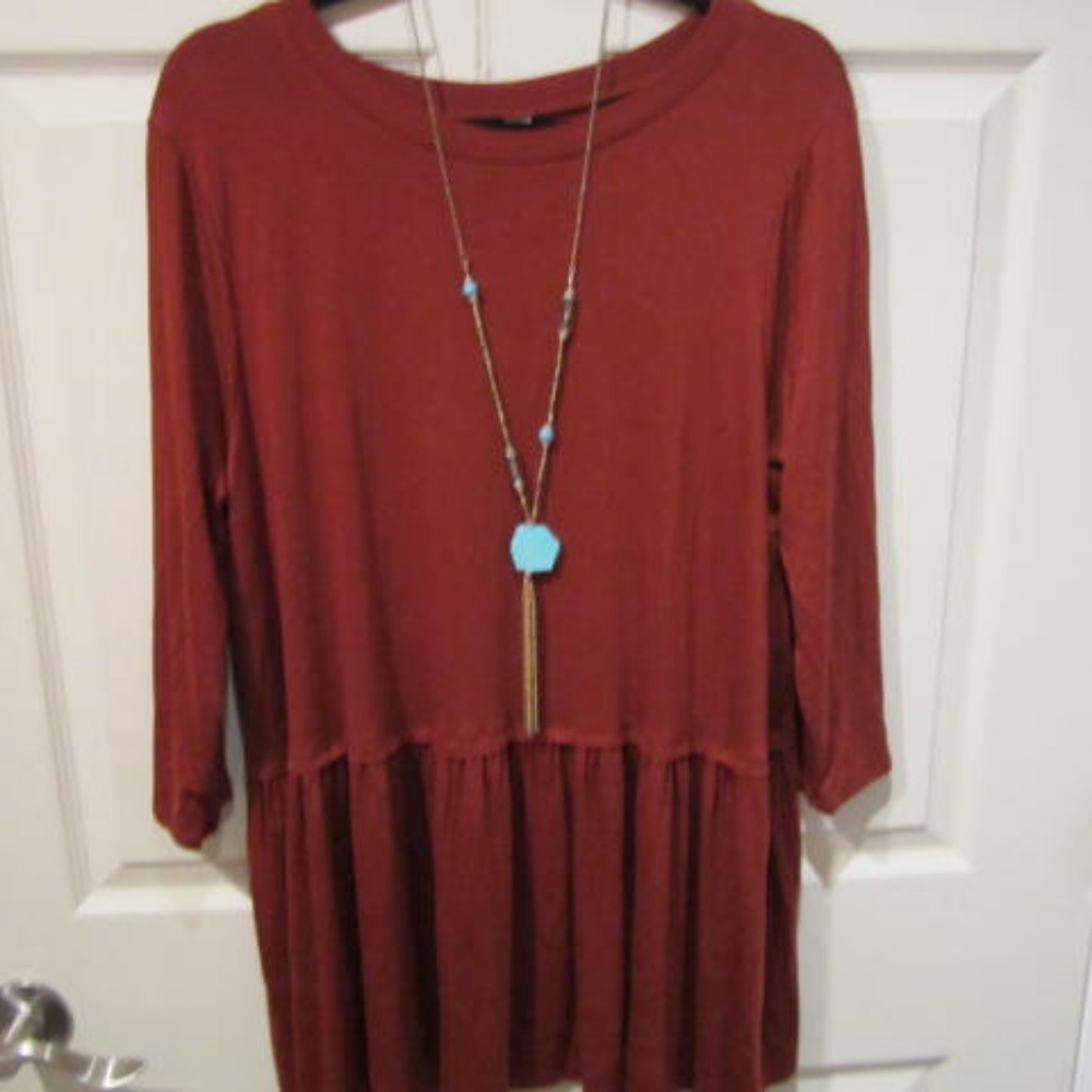Ruffle Hem Tunic XL